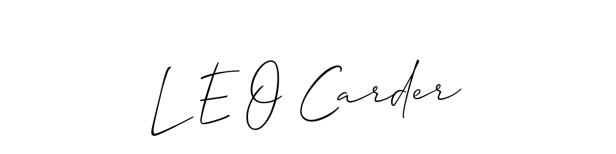 Make a short L E O Carder signature style. Manage your documents anywhere anytime using Allison_Script. Create and add eSignatures, submit forms, share and send files easily. L E O Carder signature style 2 images and pictures png