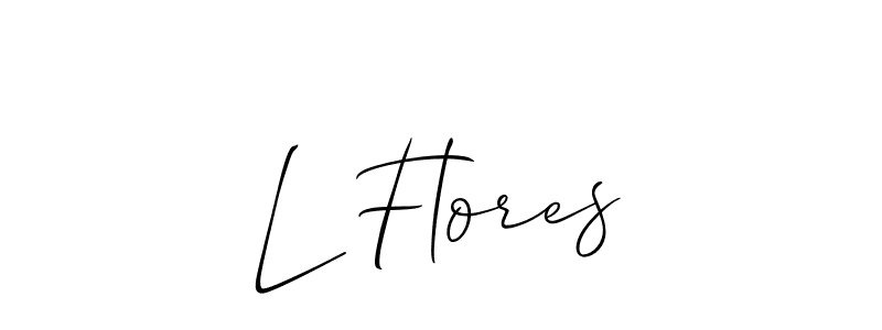 How to make L Flores signature? Allison_Script is a professional autograph style. Create handwritten signature for L Flores name. L Flores signature style 2 images and pictures png