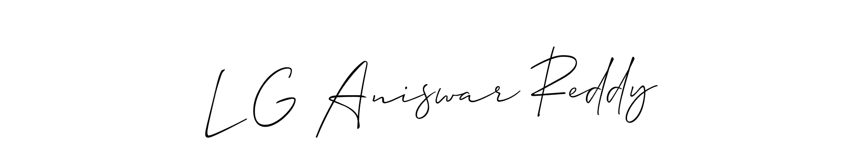 How to make L G Aniswar Reddy signature? Allison_Script is a professional autograph style. Create handwritten signature for L G Aniswar Reddy name. L G Aniswar Reddy signature style 2 images and pictures png