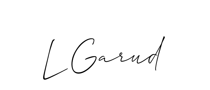 How to Draw L Garud signature style? Allison_Script is a latest design signature styles for name L Garud. L Garud signature style 2 images and pictures png