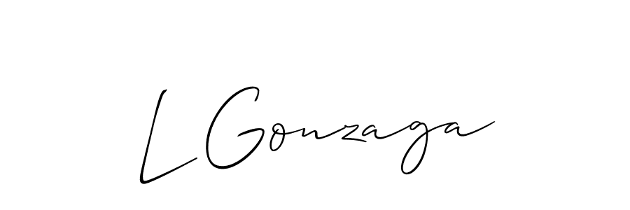 if you are searching for the best signature style for your name L Gonzaga. so please give up your signature search. here we have designed multiple signature styles  using Allison_Script. L Gonzaga signature style 2 images and pictures png
