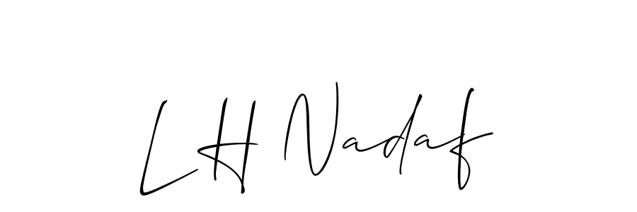 Similarly Allison_Script is the best handwritten signature design. Signature creator online .You can use it as an online autograph creator for name L H Nadaf. L H Nadaf signature style 2 images and pictures png