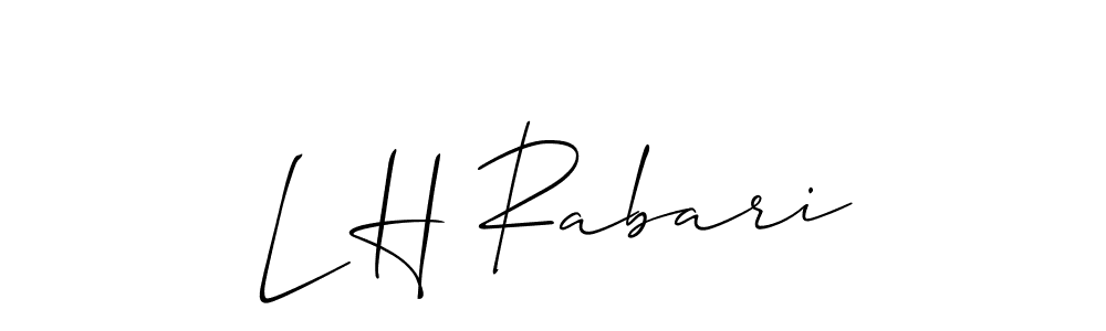 Check out images of Autograph of L H Rabari name. Actor L H Rabari Signature Style. Allison_Script is a professional sign style online. L H Rabari signature style 2 images and pictures png