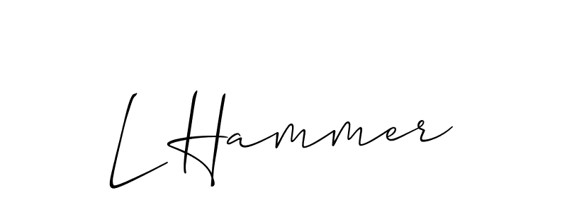 Allison_Script is a professional signature style that is perfect for those who want to add a touch of class to their signature. It is also a great choice for those who want to make their signature more unique. Get L Hammer name to fancy signature for free. L Hammer signature style 2 images and pictures png