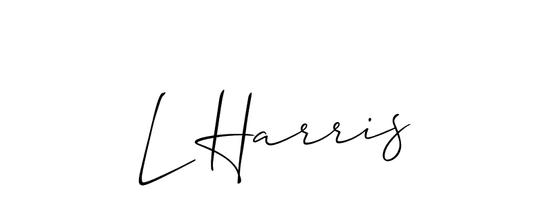Use a signature maker to create a handwritten signature online. With this signature software, you can design (Allison_Script) your own signature for name L Harris. L Harris signature style 2 images and pictures png