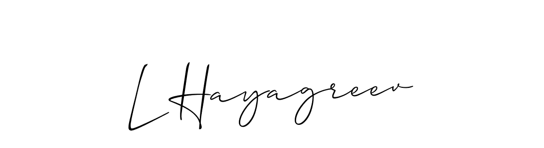 How to Draw L Hayagreev signature style? Allison_Script is a latest design signature styles for name L Hayagreev. L Hayagreev signature style 2 images and pictures png