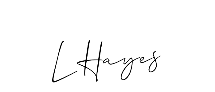 Create a beautiful signature design for name L Hayes. With this signature (Allison_Script) fonts, you can make a handwritten signature for free. L Hayes signature style 2 images and pictures png