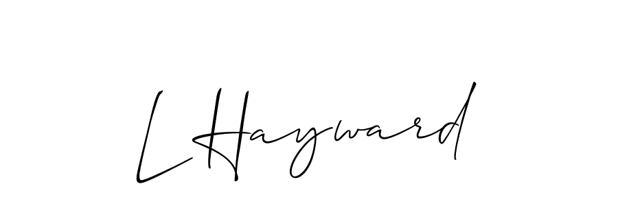 How to Draw L Hayward signature style? Allison_Script is a latest design signature styles for name L Hayward. L Hayward signature style 2 images and pictures png