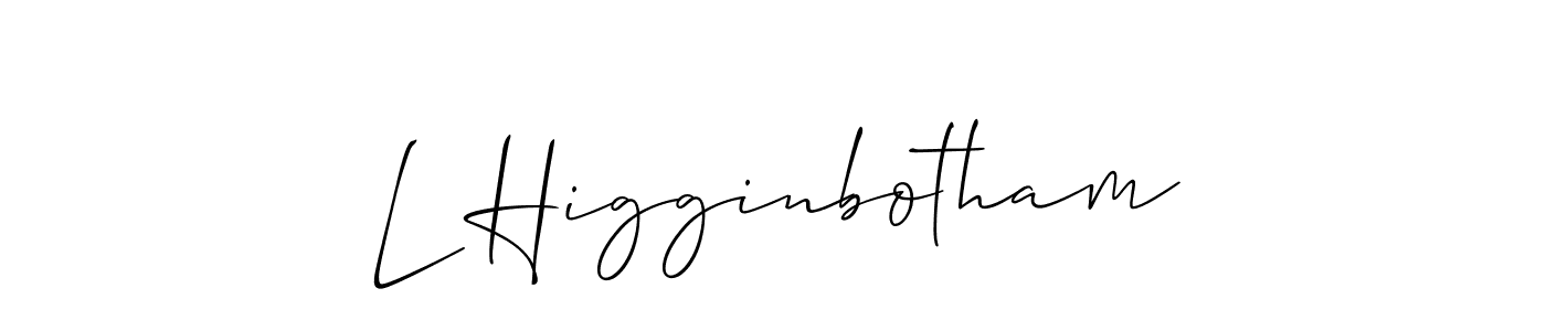 You can use this online signature creator to create a handwritten signature for the name L Higginbotham. This is the best online autograph maker. L Higginbotham signature style 2 images and pictures png
