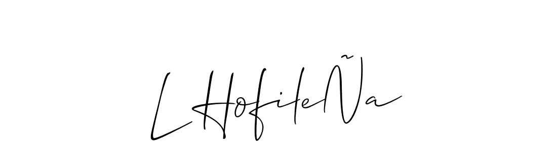 Once you've used our free online signature maker to create your best signature Allison_Script style, it's time to enjoy all of the benefits that L HofileÑa name signing documents. L HofileÑa signature style 2 images and pictures png