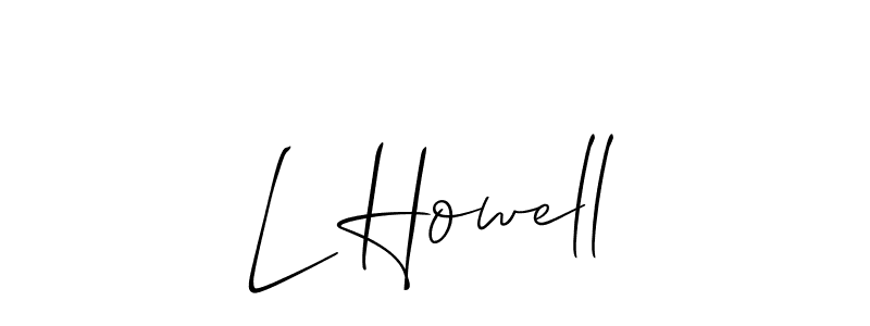 How to make L Howell name signature. Use Allison_Script style for creating short signs online. This is the latest handwritten sign. L Howell signature style 2 images and pictures png
