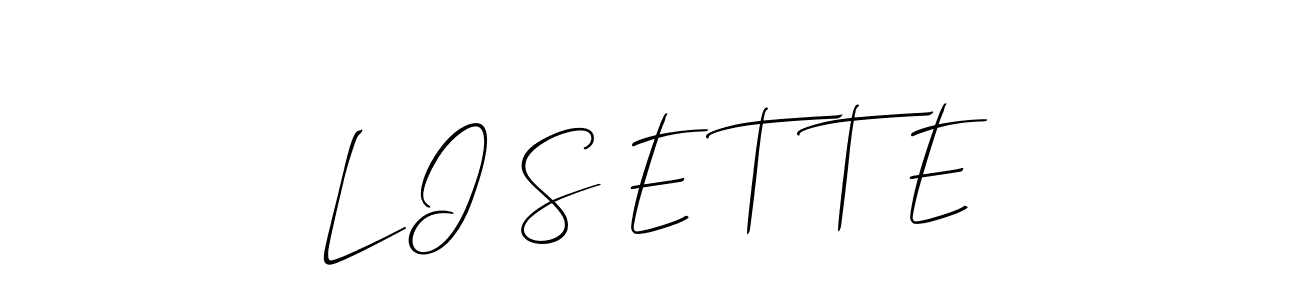 Best and Professional Signature Style for L I S E T T E. Allison_Script Best Signature Style Collection. L I S E T T E signature style 2 images and pictures png