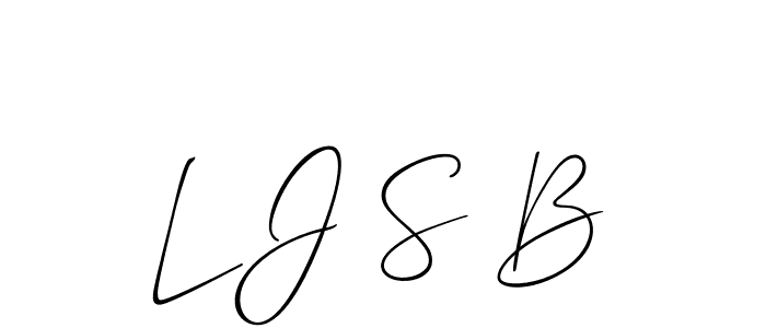 How to Draw L J S B signature style? Allison_Script is a latest design signature styles for name L J S B. L J S B signature style 2 images and pictures png