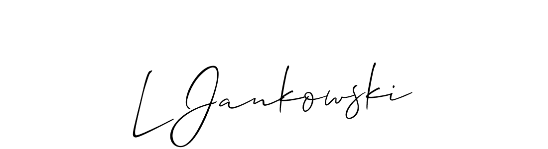 Make a beautiful signature design for name L Jankowski. Use this online signature maker to create a handwritten signature for free. L Jankowski signature style 2 images and pictures png