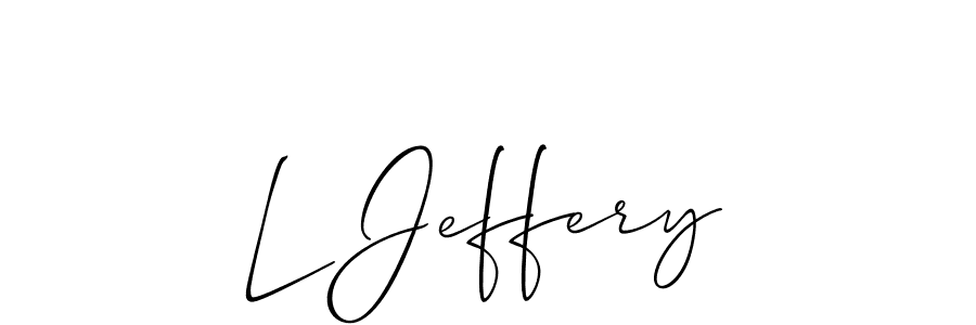 Create a beautiful signature design for name L Jeffery. With this signature (Allison_Script) fonts, you can make a handwritten signature for free. L Jeffery signature style 2 images and pictures png