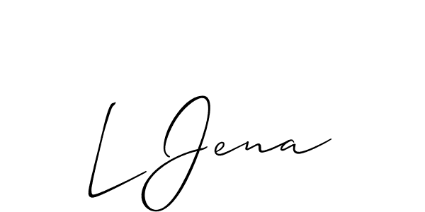 Also You can easily find your signature by using the search form. We will create L Jena name handwritten signature images for you free of cost using Allison_Script sign style. L Jena signature style 2 images and pictures png