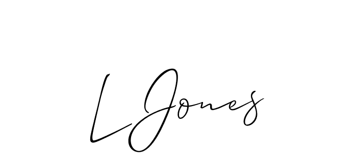 It looks lik you need a new signature style for name L Jones. Design unique handwritten (Allison_Script) signature with our free signature maker in just a few clicks. L Jones signature style 2 images and pictures png