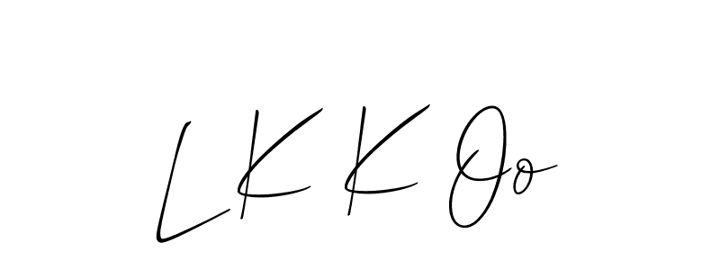 Also You can easily find your signature by using the search form. We will create L K K Oo name handwritten signature images for you free of cost using Allison_Script sign style. L K K Oo signature style 2 images and pictures png