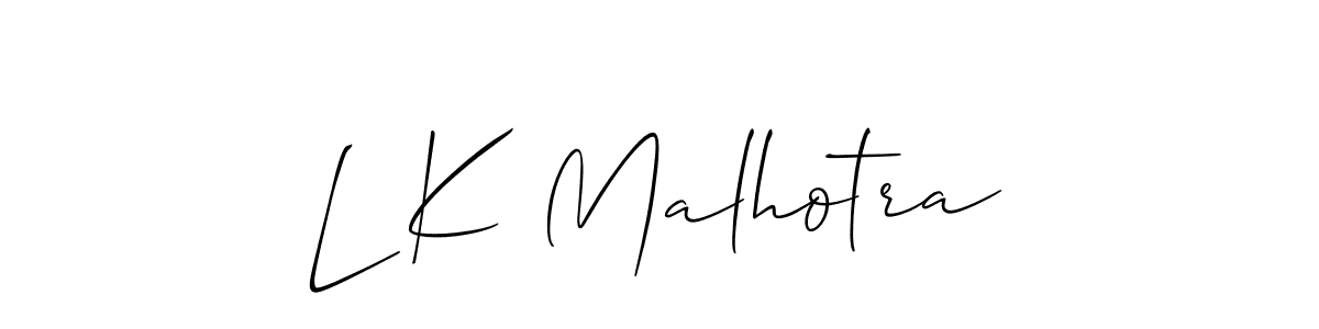 Create a beautiful signature design for name L K Malhotra. With this signature (Allison_Script) fonts, you can make a handwritten signature for free. L K Malhotra signature style 2 images and pictures png