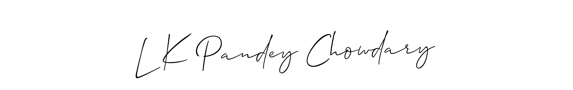 Make a beautiful signature design for name L K Pandey Chowdary. Use this online signature maker to create a handwritten signature for free. L K Pandey Chowdary signature style 2 images and pictures png