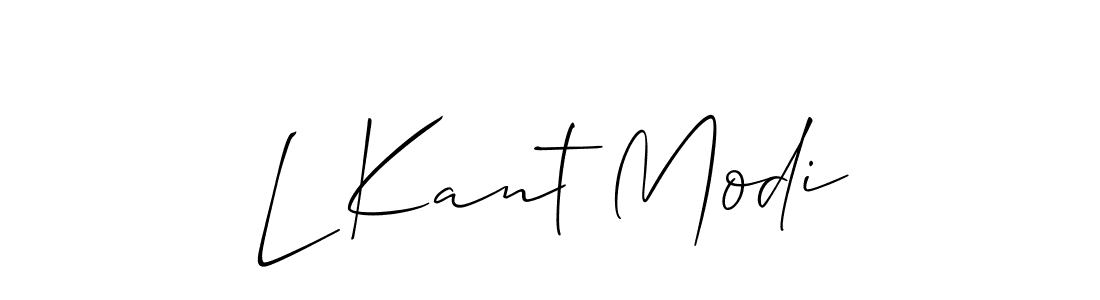It looks lik you need a new signature style for name L Kant Modi. Design unique handwritten (Allison_Script) signature with our free signature maker in just a few clicks. L Kant Modi signature style 2 images and pictures png