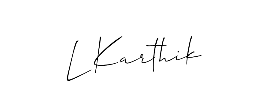 Once you've used our free online signature maker to create your best signature Allison_Script style, it's time to enjoy all of the benefits that L Karthik name signing documents. L Karthik signature style 2 images and pictures png