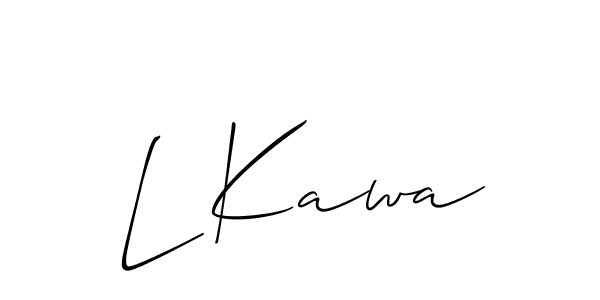 Similarly Allison_Script is the best handwritten signature design. Signature creator online .You can use it as an online autograph creator for name L Kawa. L Kawa signature style 2 images and pictures png