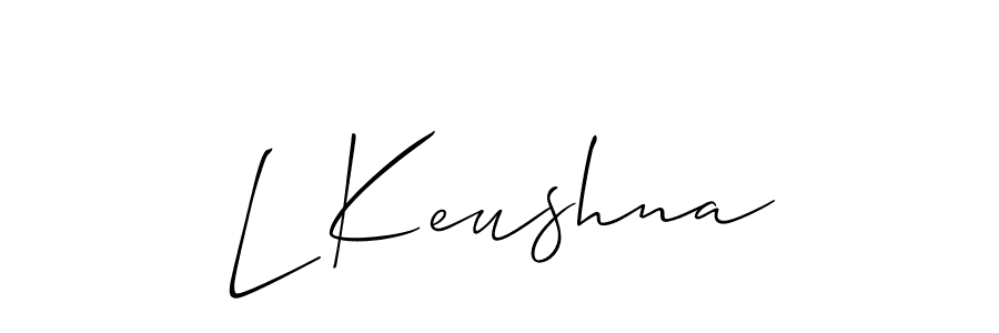 Check out images of Autograph of L Keushna name. Actor L Keushna Signature Style. Allison_Script is a professional sign style online. L Keushna signature style 2 images and pictures png
