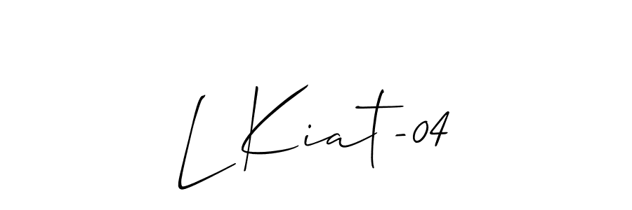 Design your own signature with our free online signature maker. With this signature software, you can create a handwritten (Allison_Script) signature for name L Kiat-04. L Kiat-04 signature style 2 images and pictures png