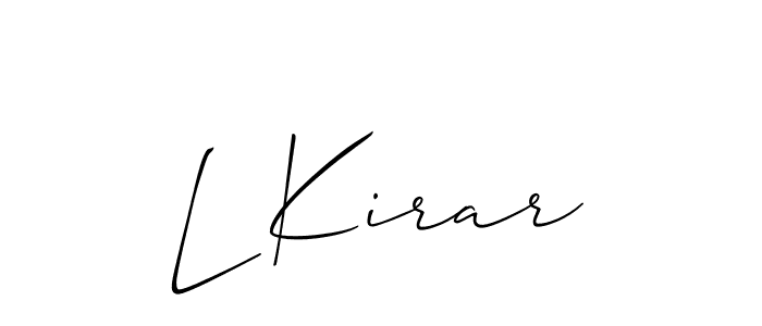 Make a beautiful signature design for name L Kirar. Use this online signature maker to create a handwritten signature for free. L Kirar signature style 2 images and pictures png