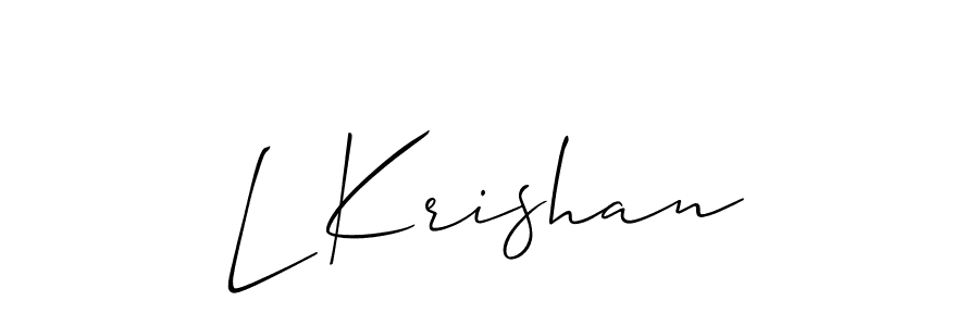 Similarly Allison_Script is the best handwritten signature design. Signature creator online .You can use it as an online autograph creator for name L Krishan. L Krishan signature style 2 images and pictures png