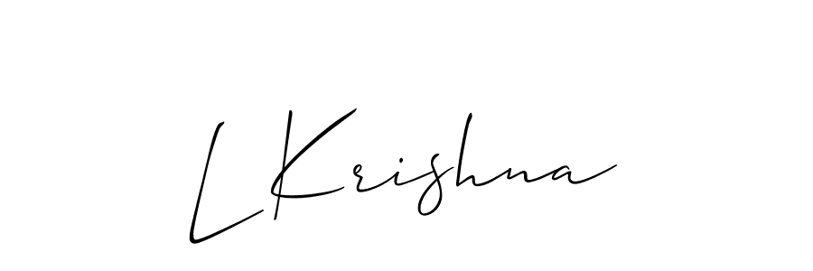 Best and Professional Signature Style for L Krishna. Allison_Script Best Signature Style Collection. L Krishna signature style 2 images and pictures png