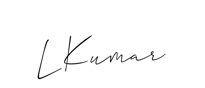 L Kumar stylish signature style. Best Handwritten Sign (Allison_Script) for my name. Handwritten Signature Collection Ideas for my name L Kumar. L Kumar signature style 2 images and pictures png