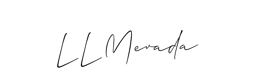 Make a beautiful signature design for name L L Mevada. Use this online signature maker to create a handwritten signature for free. L L Mevada signature style 2 images and pictures png