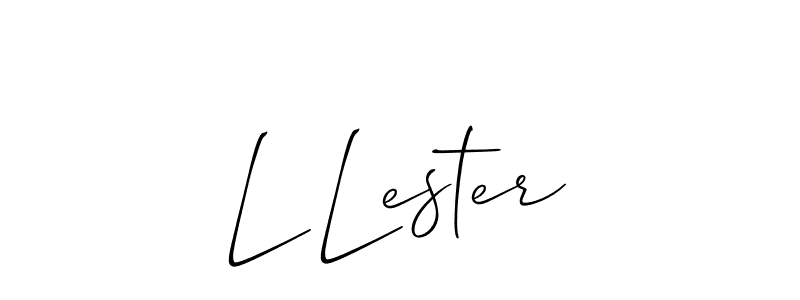 L Lester stylish signature style. Best Handwritten Sign (Allison_Script) for my name. Handwritten Signature Collection Ideas for my name L Lester. L Lester signature style 2 images and pictures png