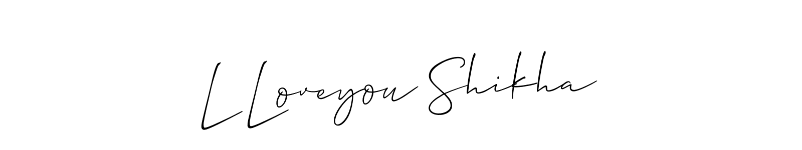 Make a beautiful signature design for name L Loveyou Shikha. Use this online signature maker to create a handwritten signature for free. L Loveyou Shikha signature style 2 images and pictures png