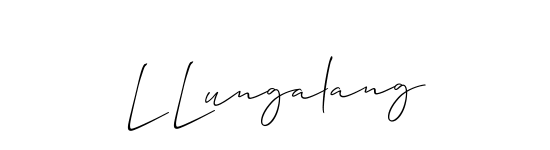Create a beautiful signature design for name L Lungalang. With this signature (Allison_Script) fonts, you can make a handwritten signature for free. L Lungalang signature style 2 images and pictures png