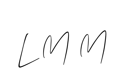 Create a beautiful signature design for name L M M. With this signature (Allison_Script) fonts, you can make a handwritten signature for free. L M M signature style 2 images and pictures png