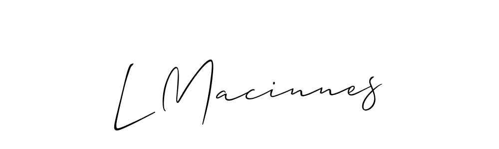 Make a beautiful signature design for name L Macinnes. With this signature (Allison_Script) style, you can create a handwritten signature for free. L Macinnes signature style 2 images and pictures png