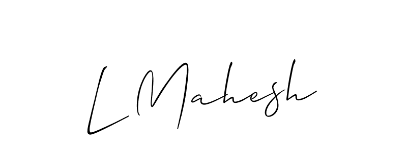 L Mahesh stylish signature style. Best Handwritten Sign (Allison_Script) for my name. Handwritten Signature Collection Ideas for my name L Mahesh. L Mahesh signature style 2 images and pictures png