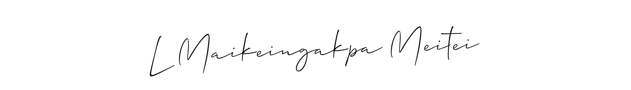 You should practise on your own different ways (Allison_Script) to write your name (L Maikeingakpa Meitei) in signature. don't let someone else do it for you. L Maikeingakpa Meitei signature style 2 images and pictures png