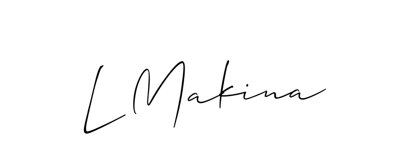 Once you've used our free online signature maker to create your best signature Allison_Script style, it's time to enjoy all of the benefits that L Makina name signing documents. L Makina signature style 2 images and pictures png