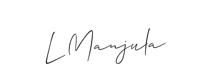 You can use this online signature creator to create a handwritten signature for the name L Manjula. This is the best online autograph maker. L Manjula signature style 2 images and pictures png