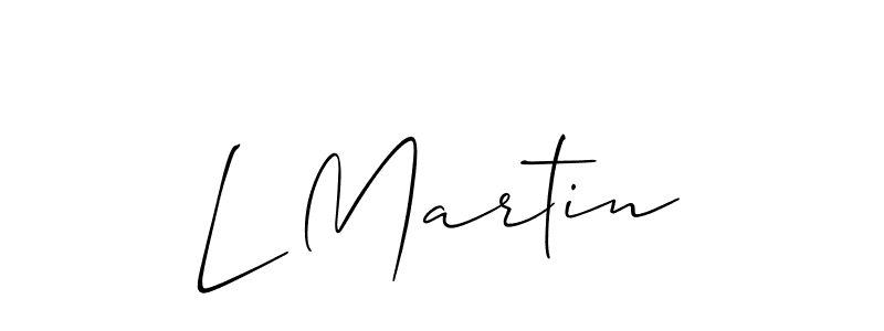 Create a beautiful signature design for name L Martin. With this signature (Allison_Script) fonts, you can make a handwritten signature for free. L Martin signature style 2 images and pictures png