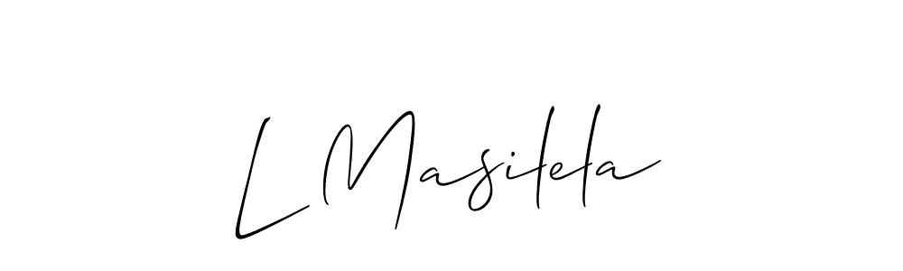 You should practise on your own different ways (Allison_Script) to write your name (L Masilela) in signature. don't let someone else do it for you. L Masilela signature style 2 images and pictures png