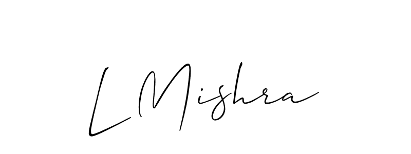 Best and Professional Signature Style for L Mishra. Allison_Script Best Signature Style Collection. L Mishra signature style 2 images and pictures png