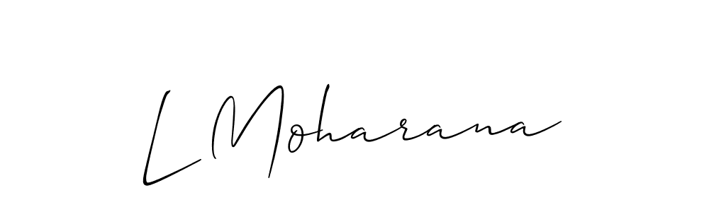 Also we have L Moharana name is the best signature style. Create professional handwritten signature collection using Allison_Script autograph style. L Moharana signature style 2 images and pictures png