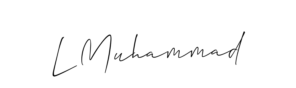 How to make L Muhammad signature? Allison_Script is a professional autograph style. Create handwritten signature for L Muhammad name. L Muhammad signature style 2 images and pictures png
