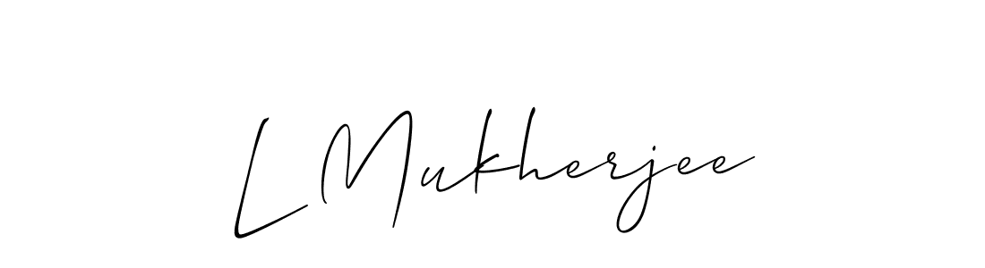 L Mukherjee stylish signature style. Best Handwritten Sign (Allison_Script) for my name. Handwritten Signature Collection Ideas for my name L Mukherjee. L Mukherjee signature style 2 images and pictures png