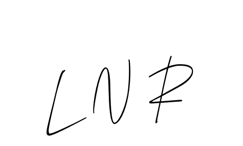 Make a beautiful signature design for name L N R. Use this online signature maker to create a handwritten signature for free. L N R signature style 2 images and pictures png